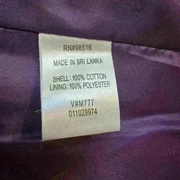 Coldwater Creek Open Front Jacket Blazer Womens Size 6 Purple Festival Design - Picture 10 of 12